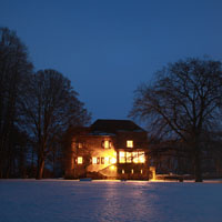 Stavenow Castle on a winters eve